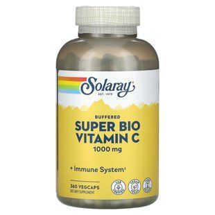 Витамин С, буферизованный, Super Bio Vitamin C, Solaray, 360 вегетарианских капсул купить в Киеве и Украине