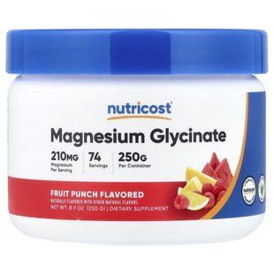 Nutricost, Magnesium Glycinate, Fruit Punch, 8.9 oz (250 g) купить в Киеве и Украине