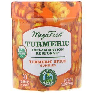Куркума MegaFood (Turmeric Inflammation Response) 150 мг 90 жевательных конфет купить в Киеве и Украине