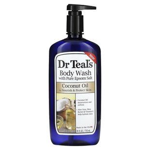 Dr. Teal's, Body Wash With Pure Epsom Salt, Coconut Oil, 24 fl oz (710 ml) купить в Киеве и Украине