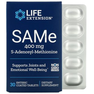 SAM-e Life Extension (S-Adenosyl-L-Methionine) 400 мг 30 таблеток купить в Киеве и Украине