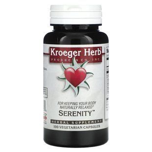 Kroeger Herb Co, Serenity, 100 вегетаріанських капсул