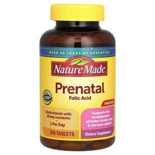 Витамины для беременных Nature Made (Prenatal) 250 таблеток купить в Киеве и Украине
