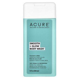 ACURE, Body Wash, Smooth + Glow, Coconut & Coffee, 12 fl oz (354 ml) купить в Киеве и Украине