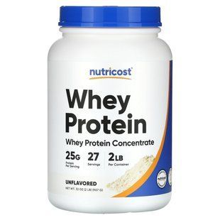 Nutricost, Whey Protein Concentrate, Unflavored, 2 lb (907 g) купить в Киеве и Украине
