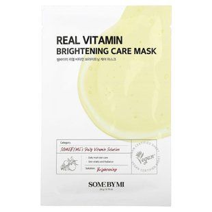 SOME BY MI, Real Vitamin, Brightening Care Beauty Mask, 1 Sheet, 0.70 oz (20 g) купить в Киеве и Украине