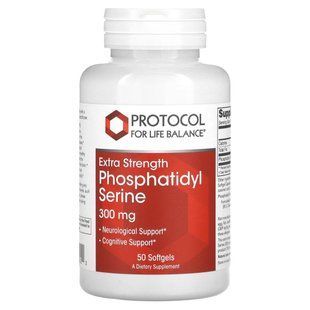 Protocol for Life Balance, Extra Strength Phosphatidyl Serine, 300 mg, 50 Softgels купить в Киеве и Украине