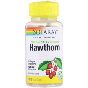 Боярышник Solaray (Grown Hawthorn) 425 мг 100 капсул купить в Киеве и Украине
