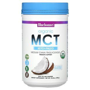 Органический порошок MCT вкус кокоса Bluebonnet Nutrition (Organic MCT Powder) 300 г купить в Киеве и Украине