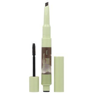 2-в-1 Натуральный макияж бровей, яркий брюнет, Pixi Beauty, карандаш 0,04 унц. (0,12 г), гель 0,084 ж. унц. (2,5 мл) купить в Киеве и Украине