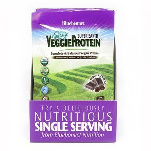 Organic plant protein Bluebonnet Nutrition (Veggie Protein) 8 packets with mochaccino flavor.