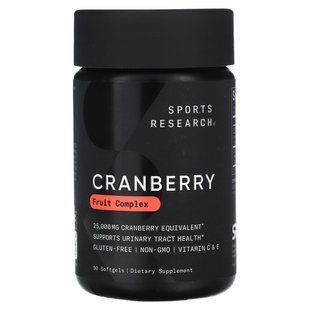 Клюквенный концентрат Sports Research (Cranberry Concentrate) 250 мг 90 капсул купить в Киеве и Украине