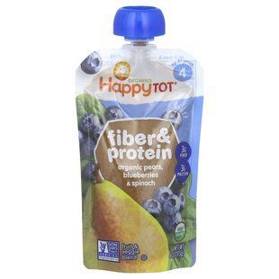 Детское питание из протеина шпината ягод Happy Family Organics (Inc. Happy Baby Happytot Fiber Protein) 113 г купить в Киеве и Украине