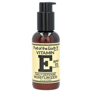 Fruit of the Earth, Vitamin E Sunscreen, SPF 15, 4 fl oz (118 ml) купить в Киеве и Украине
