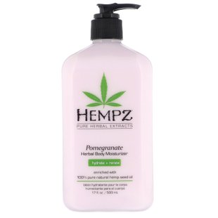 Увлажняющий лосьон для тела на растительной основе с ароматом граната Hempz (Pomegranate Herbal Body Moisturizer Hydrate + Renew) 500 мл купить в Киеве и Украине