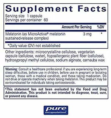 Melatonin Pure Encapsulations (Melatonin-SR Sustained Release) 60 capsules