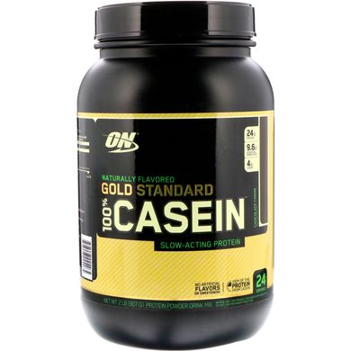 Золотий стандарт, 100% -ний казеїн, 2 фунта Optimum Nutrition (907 г) зі смаком шоколадного крему