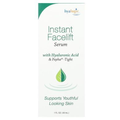 Hyalogic, Instant Facelift Serum with Hyaluronic Acid & Pepha-Tight, Fragrance Free, 1 fl oz (30 ml) купить в Киеве и Украине