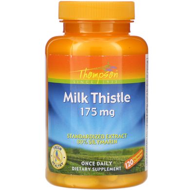 Розторопша, Milk Thistle, Thompson, 175 мг, 120 вегетаріанських капсул