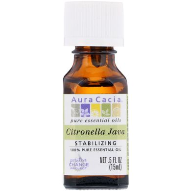 Ефірна олія цитронелли Ява 100% чисте Aura Cacia (Citronella Java) 15 мл