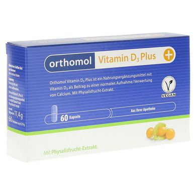 Orthomol Vitamin D3 Plus, Ортомол Вітамін Д3 Плюс, 60 днів