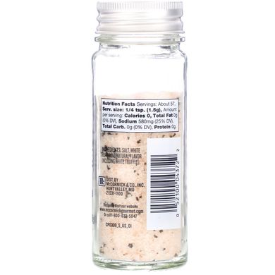 Біла річна трюфельна сіль з Франції, з натуральним смаком, McCormick Gourmet Global Selects, 85 г