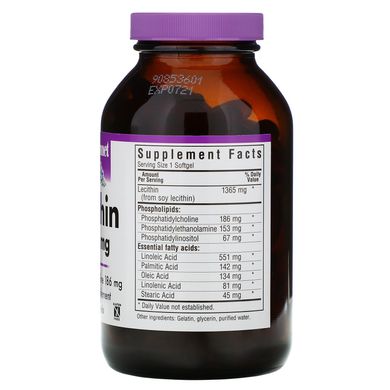 Лецитин Bluebonnet Nutrition (Lecithin) 1365 мг 180 капсул