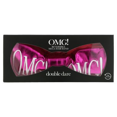Double Dare, OMG! Двостороння мега-гумка для волосся, яскраво-рожевий плюш та яскраво-рожева платина, 1 шт.