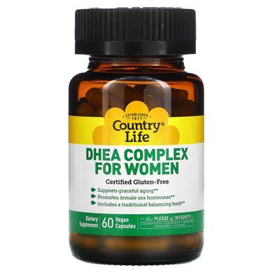 Комплекс ДГЕА (дегідроепіандростерона), для жінок, Country Life, 60 вегетаріанських капсул