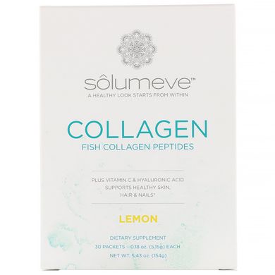 Колаген пептиди смак лимона Solumeve (Collagen Peptides) 30 пакетиків по 5,15 г