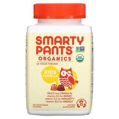 Мультивитамины для детей SmartyPants (Organics Kids Complete) 120 вегетарианских жевательных конфет купить в Киеве и Украине