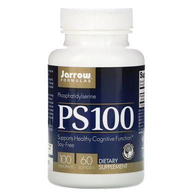 Фосфатидилсерин, PS-100 (Phosphatidylserine), Jarrow Formulas, 100 мг, 60 гелевих капсул