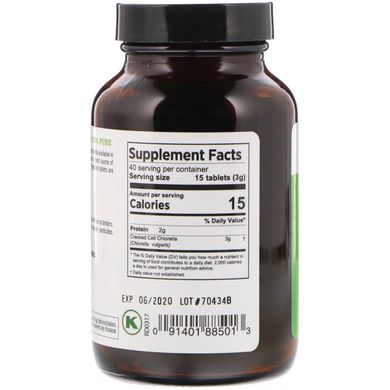 Хлорела з подрібненими клітинами Pure Planet (Premium Cracked Cell Chlorella) 200 мг 600 таблеток