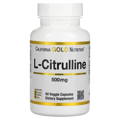 Цитрулін California Gold Nutrition (L-Citrulline) 500 мг 60 рослинних капсул