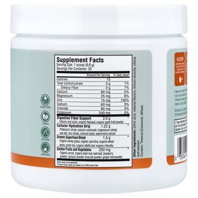 Country Farms, Refreshers, Super Greens + Electrolytes, Tropical Mango, 6.98 oz (198 g)