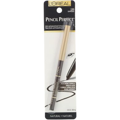 Самовисуваючий олівець для очей Pencil Perfect, відтінок 130 «Еспрессо», L'Oreal, 280 мг