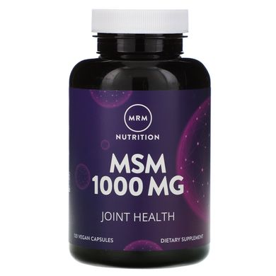 Метилсульфонілметан MRM (MSM) 1000 мг 120 вегетаріанських капсул