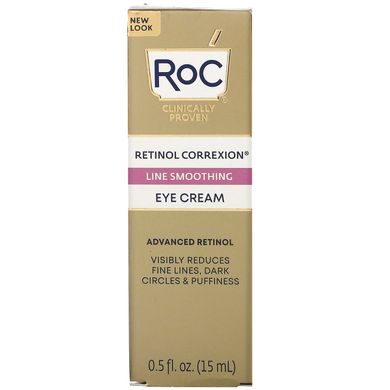 Крем для век с ретинолом, Retinol Correxion Line Smoothing Eye Cream, RoC, 15 мл купить в Киеве и Украине