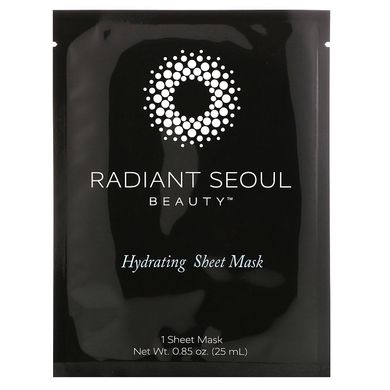Маска з зволожуючим листом, Hydrating Sheet Mask, Radiant Seoul, 1 листова маска, 0,85 унції (25 мл)