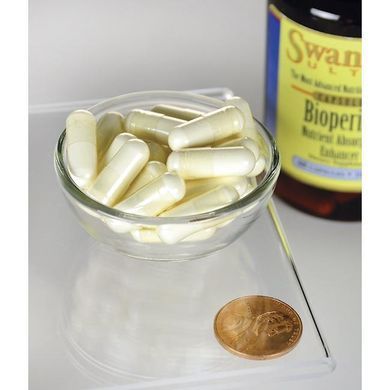 Расширители поглощение питательных веществ Bioperine, BioPerine Nutrient Absorption Enhancer, Swanson, 10 мг, 60 капсул купить в Киеве и Украине