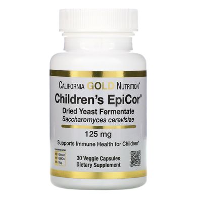 Эпикор для детей California Gold Nutrition (Children's Epicor) 125 мг 30 капсул купить в Киеве и Украине