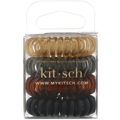 Спиральные резинки для волос, для брюнеток, Kitsch, 4 шт. купить в Киеве и Украине