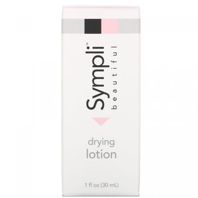 Sympli Beautiful, drying lotion, nighttime care for problem areas, 30 ml (1 fluid ounce).