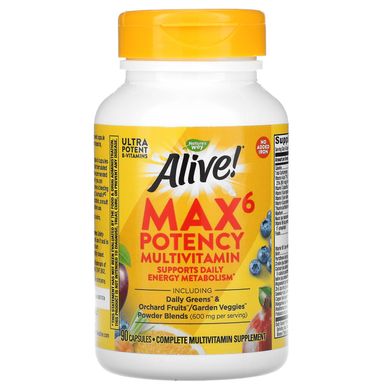 Мультивитамины без железа Nature's Way (Alive! Max6 Dailiy Multi-Vitamin) 90 капсул купить в Киеве и Украине