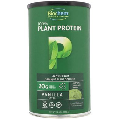 100% растительный белок, ванильный ароматизатор, Biochem, 352 г купить в Киеве и Украине
