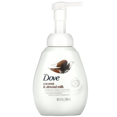 Dove, Поживна пінка для миття рук, кокосове та мигдальне молоко, 10,1 рідких унцій (300 мл)