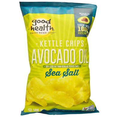Чіпси Kettle Style, олія авокадо, морська сіль, Good Health Natural Foods, 5 унц (141,7 г)