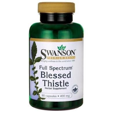 Благословенний чортополох, Full Spectrum Blessed Thistle, Swanson, 400 мг, 90 капсул
