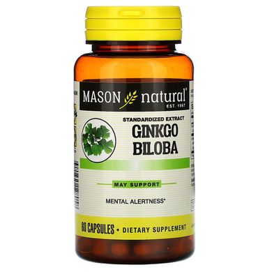 Гінкго білоба, Mason Natural, 60 капсул