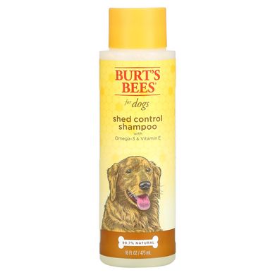 Burt's Bees, Шампунь для собак з омега-3 та вітаміном E, що контролює висип, 16 рідких унцій (473 мл)